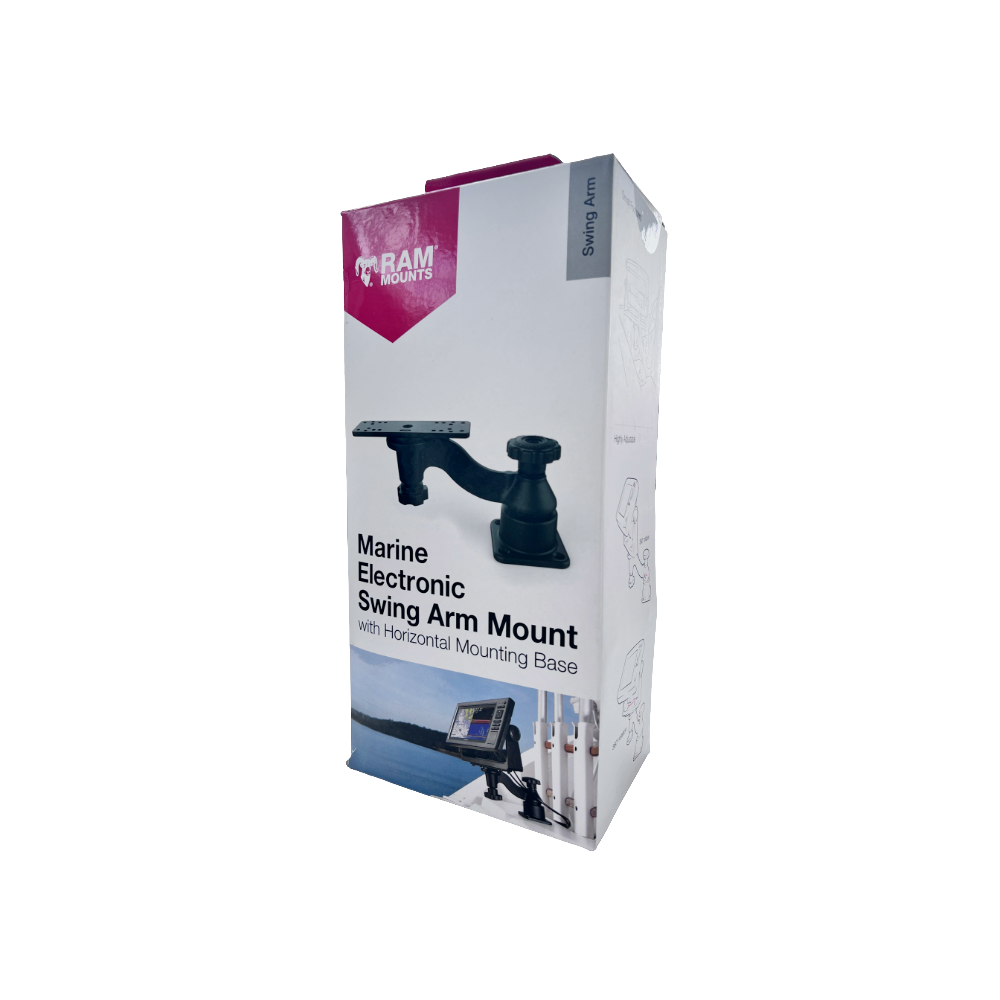 【純正パッケージ仕様】RAM MOUNTS ラムマウント 魚探マウント スイングアーム 360度回転 6インチ 縦型 2ステーション