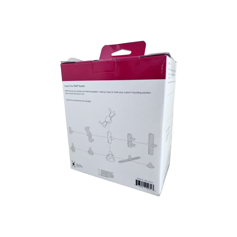 【純正パッケージ仕様】RAM MOUNTS ラムマウント ラージフォンXグリップ&サクションカップベース　RAM-B-166-UN10U