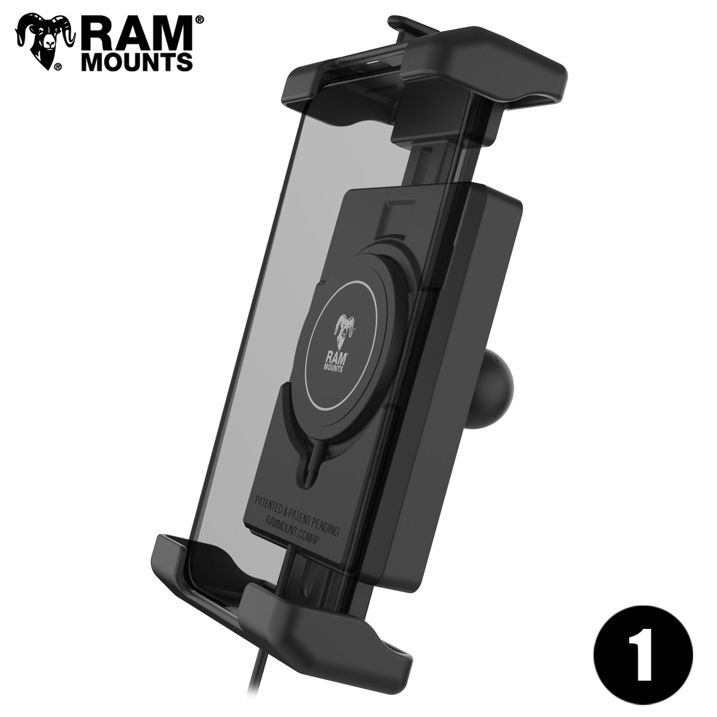 RAM MOUNTS ラムマウント 防水 ワイヤレス 充電器 + Quick-Grip Pro XL RAM-HOL-PD7B-W2MU 202123K