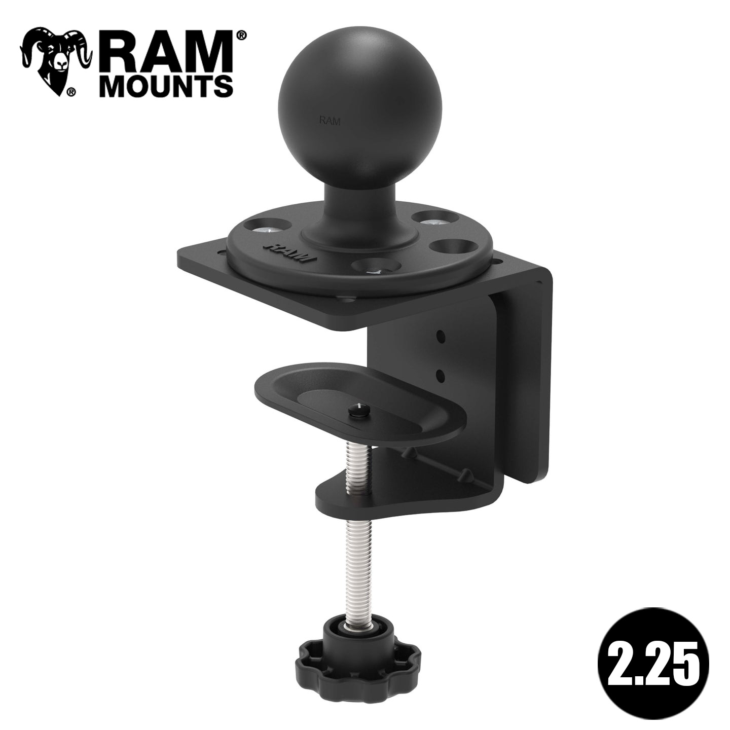 RAM MOUNTS ラムマウント ヘビーデューティー クランプベース 2.25インチボール 付き RAM-D-202U-CC1