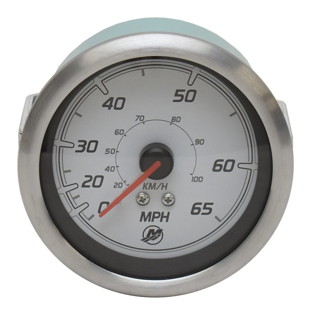 MERCURY マーキュリー スピードメーター 65MPH(100km/h) スポーツシリーズ ホワイトフェイス＆ツヤ無しベゼル 79-8M6020064