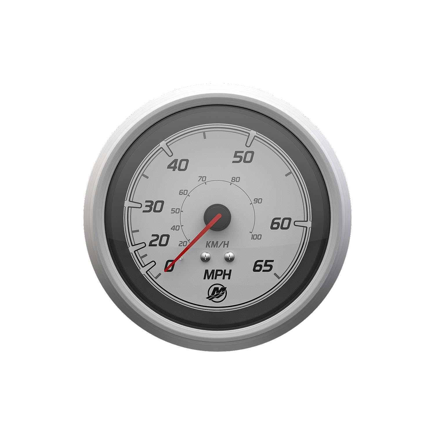 MERCURY マーキュリー スピードメーター 65MPH(100km/h) スポーツシリーズ ホワイトフェイス＆ツヤ無しベゼル 79-8M6020064