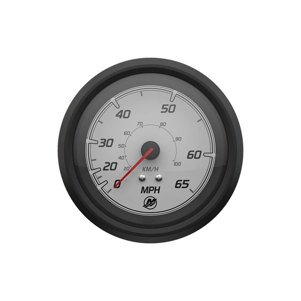 MERCURY スピードメーター 65MPH(100km/h) ホワイトフェイス ブラックベゼル 79-8M6020052