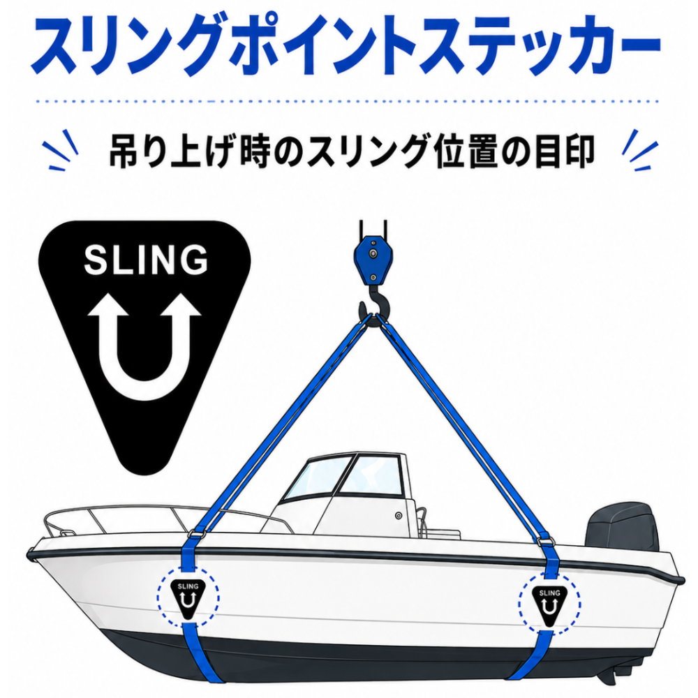 スリング ポイント ステッカー  【12枚入り】 28mm x 24mm