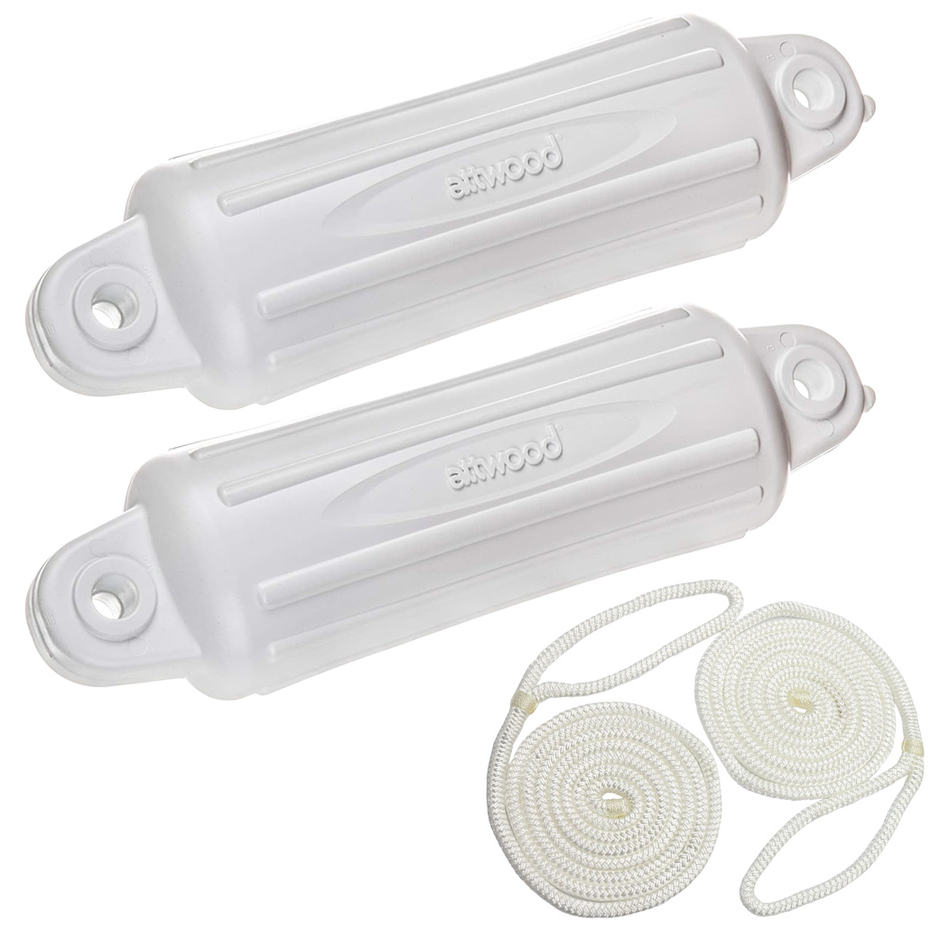 【セット】エコノミー フェンダー  オーバル(楕円) ＆ フェンダーロープ セット ホワイト 511541