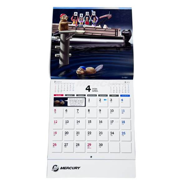 マーキュリー MERCURY 2026版 公式 壁掛カレンダー ウォールカレンダー