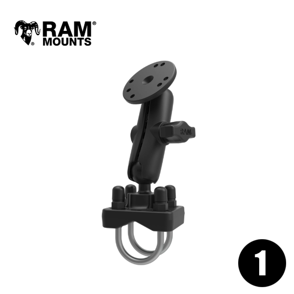 RAM MOUNTS ラムマウント 2.5インチ(62mm)ラウンドベース&W Uボルトベース RAM-B-101-235U