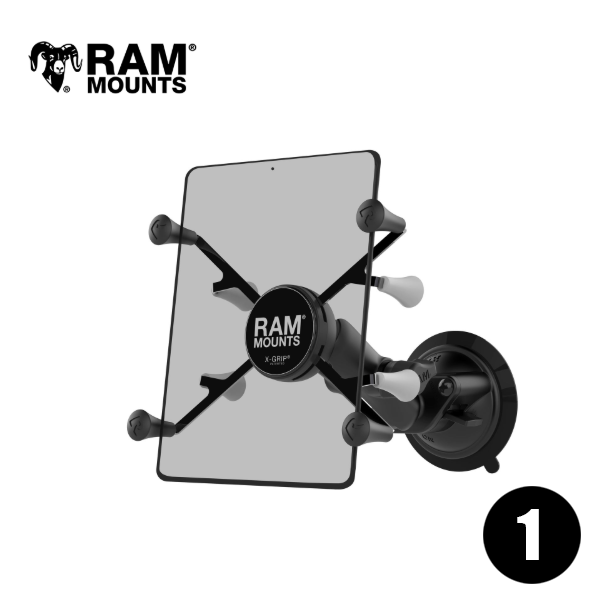 RAM MOUNTS ラムマウント  Xグリップ(タブレット）&サクションカップベース　RAM-B-166-UN8U