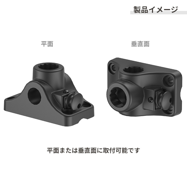 ラムマウント スプラインポストベース 壁面 平面設置式