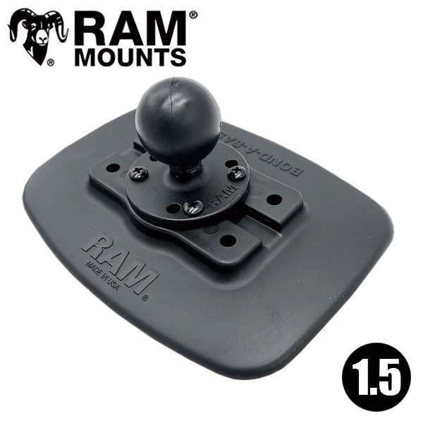 RAM MOUNTS ラムマウント Bond-A-Base 1.5インチボール 付き RAP-398-BLK-202U