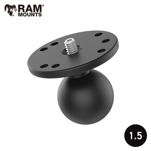 RAM MOUNTS ラムマウント 1.5インチボール スタッド付き ラウンドベース 外径62mm 602021
