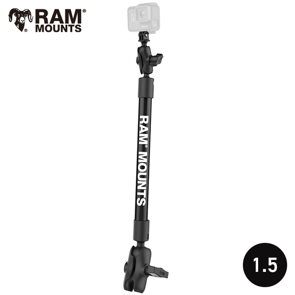 RAM MOUNTS ラムマウント GoProマウント 1.5インチボール アクションカメラマウント 533mm RAP-201-B-12-A-GOP1