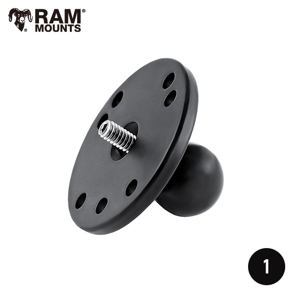 RAM MOUNTS ラムマウント 1インチボール スタッド付きラウンドベース 外径62mm RAM-B-202AU