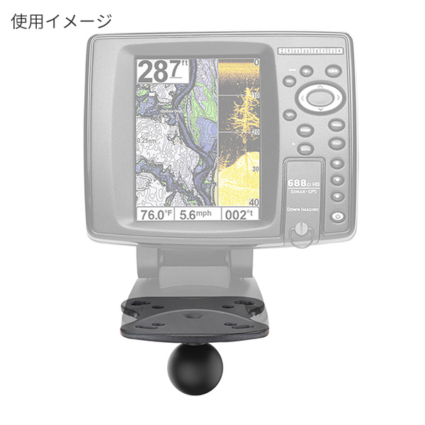 RAM MOUNTS ラムマウント 魚探マウント 1.5インチボール LOWRANCE QRB用ベース RAM-107BU