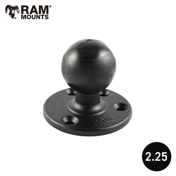 RAM MOUNTS ラムマウント 2.25インチボール ラウンドベース 外径94mm RAM-D-202U