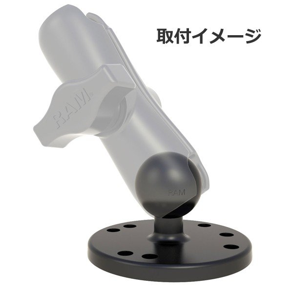RAM MOUNTS ラムマウント 1インチボール ラウンドベース 外径62mm RAM-B-202U  708202