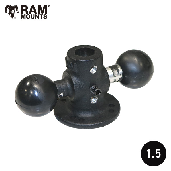 RAM MOUNTS ラムマウント 1.5インチボール ダブルボール ラウンドベース 外径62mm RAM-217-1U