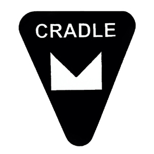 クレイドル ( 船台 ) ポイント ステッカー  【12枚入り】 28mm x 24mm