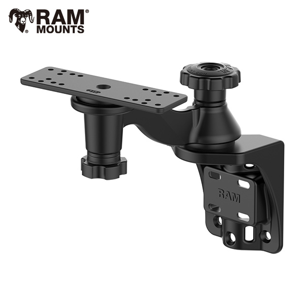 キサカダイレクト 本店 / RAM MOUNTS ラムマウント 魚探マウント 2ステーション スイングアーム 360度回転 6インチ 縦型